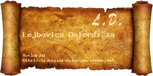 Lejbovics Doloróza névjegykártya